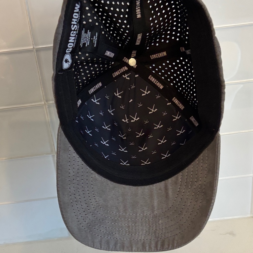 Gongshow Men's Perforated Suede Cap in Charcoal Gray - Picture 5 of 6